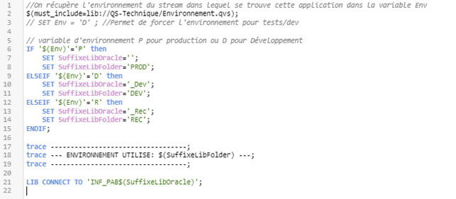Chargement des données en fonction du paramétrage de Qlik Sense