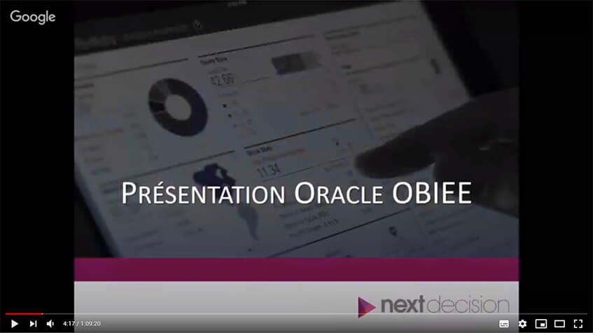Démo présentation de l’outil OBIEE