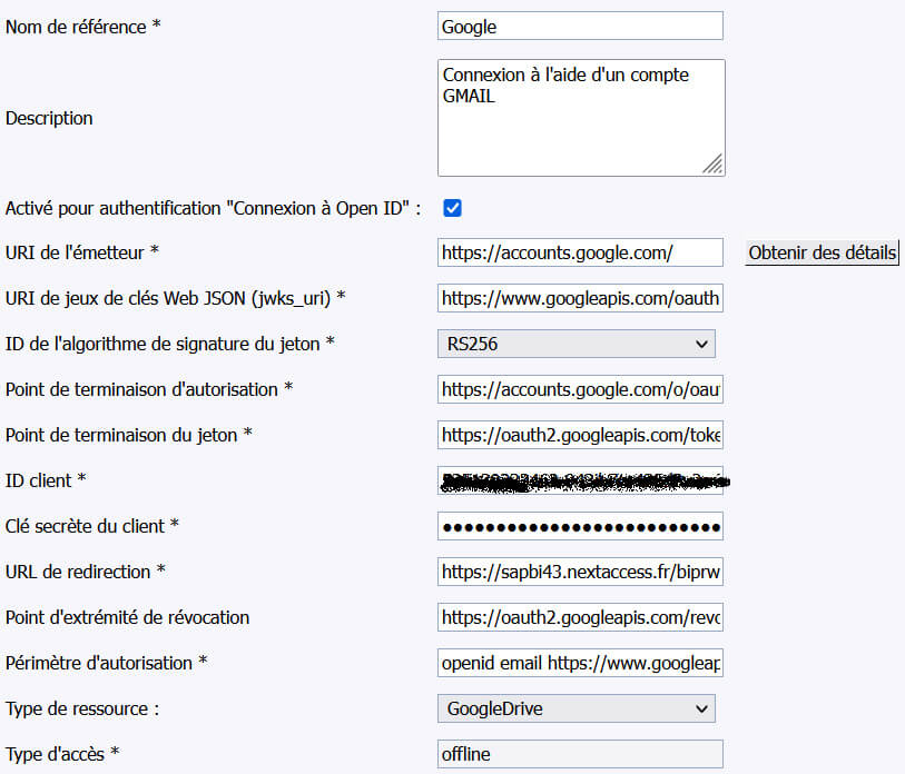 Utiliser Google comme fournisseur d’identité avec SAP BI 4.3 SP02