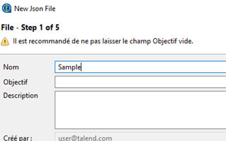Procédure d’intégration JSON avec Talend