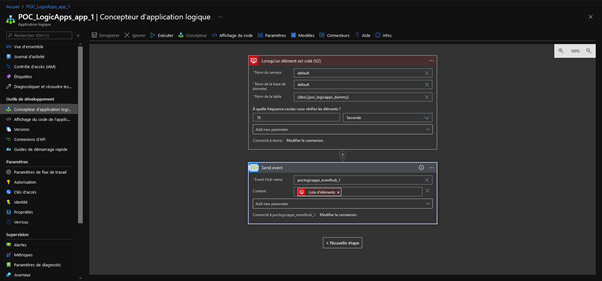 Mise en place d'un système Logic App et Event Hub
