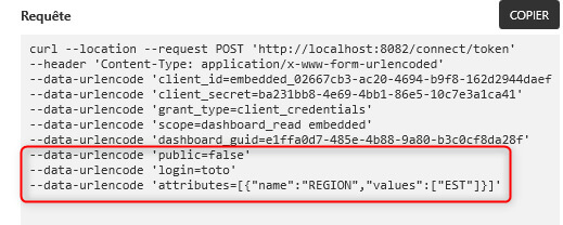 Rapport embedded dans MyReport