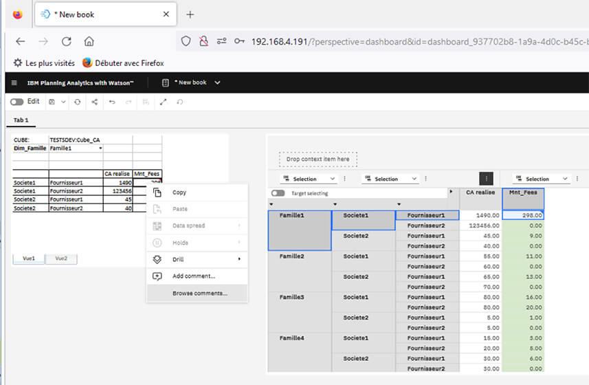 Planning Analytics - Gestion des annotations et commentaires des cellules de cube