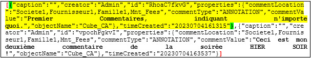 Planning Analytics - Gestion des annotations et commentaires des cellules de cube