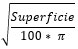 rayon superficie
