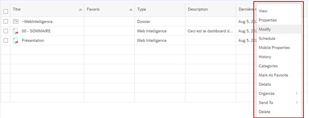 SAP BO BI 4.3 nouvelle interface
