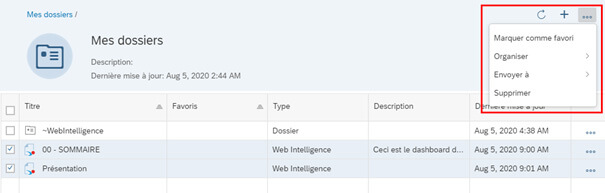 SAP BO BI 4.3 nouvelle interface
