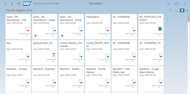 SAP BO BI 4.3 nouvelle interface