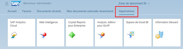 SAP BO BI 4.3 nouvelle interface