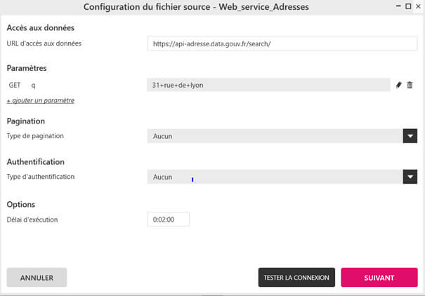 Comment appeler un Web Service avec MyReport Data ?